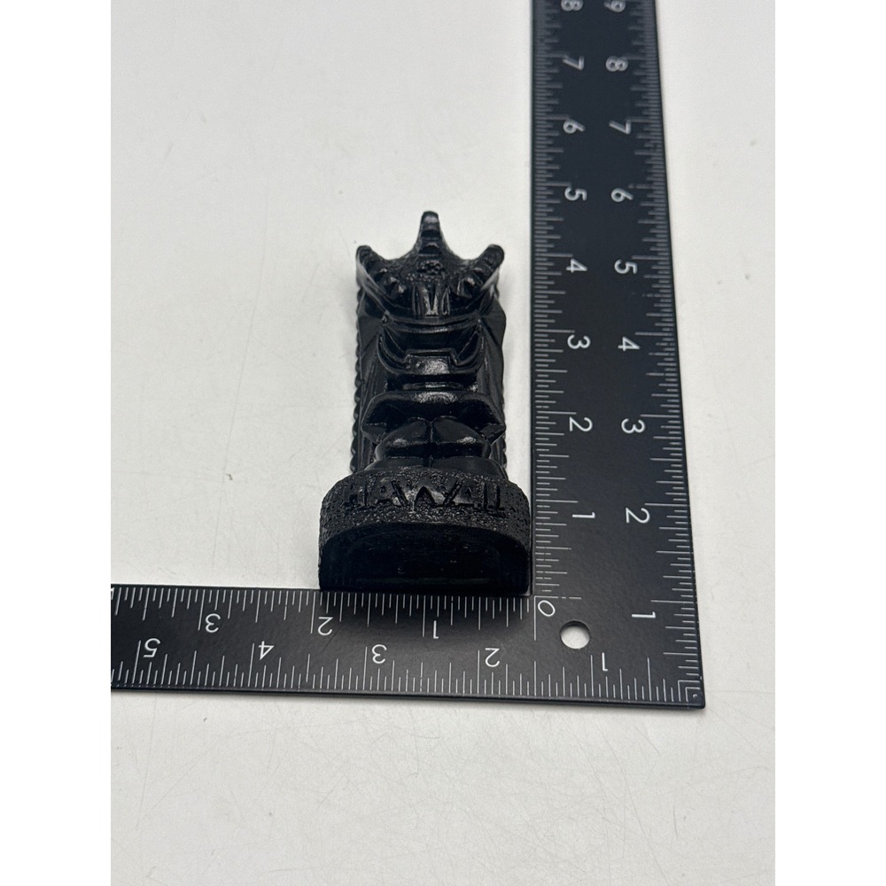 Coco Joes Hawaii God of Happiness Tiki Figurine No 208 Black Lava Hauoli‎ Idol - Picture 6 of 7